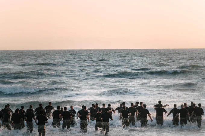 U.S. Army Rangers, assigned to the 75th Ranger Regiment, conduct physical training, at Omaha Beach, France, June 2, 2024. This year marks the 80th anniversary of Operation Overlord. (U.S. Army Photo by Sgt. Landon Carter)