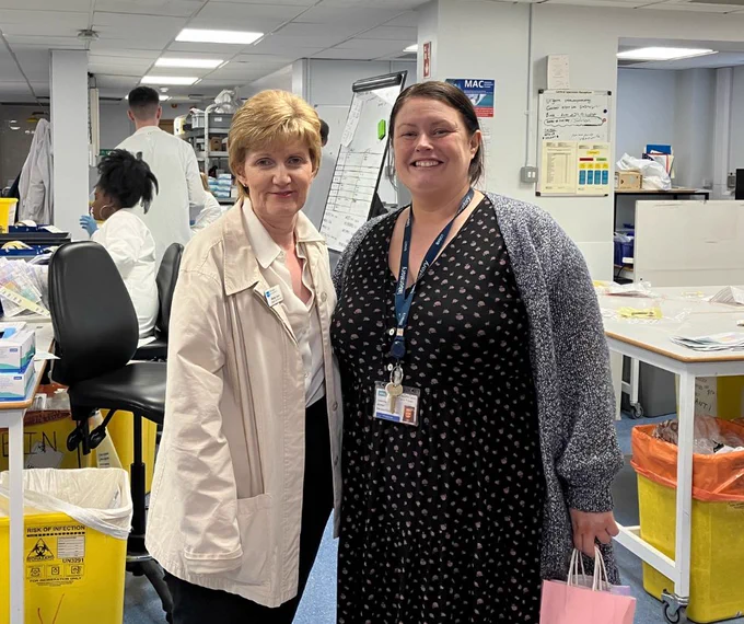 Deputy Chief Executive pictured at Laboratories ahead of encompass Go-Live