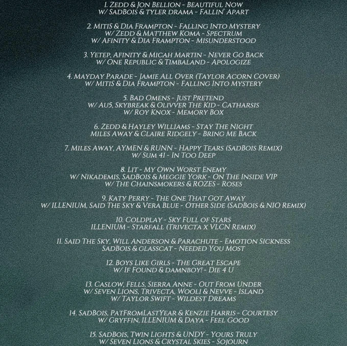 Tracklist 1 🌻🦋