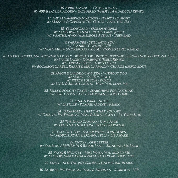 Tracklist 2 🌻🦋