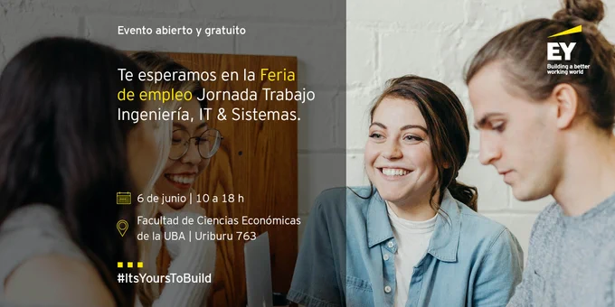 Invitación a participar de la Feria de empleo Jornada Trabajo Ingeniería, IT & Sistemas.