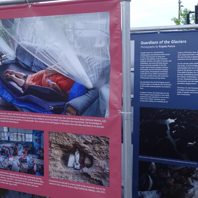 "Shadows of Climate Change" exhibit at Photoville. Image: Katherine Jossi