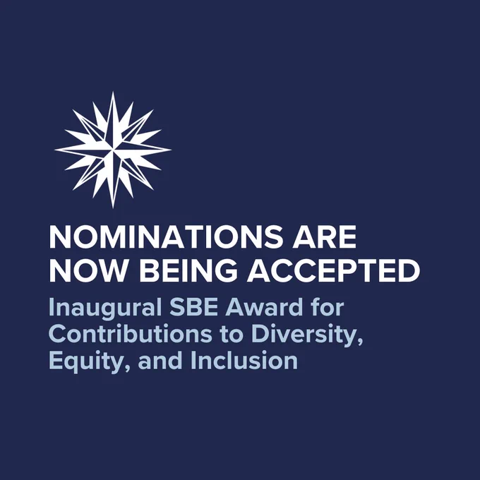 Nominations are now being accepted: Inaugural SBE Award for Contributions to Diversity, Equity, and Inclusion