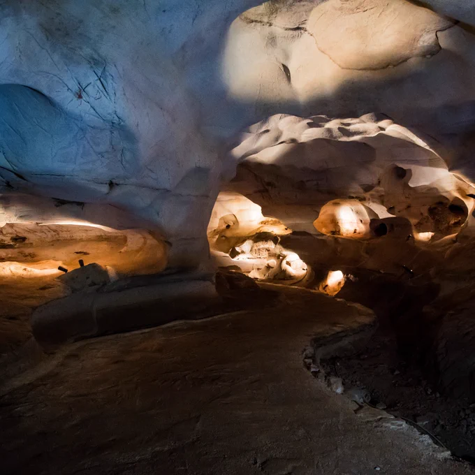 View from inside large cavern
