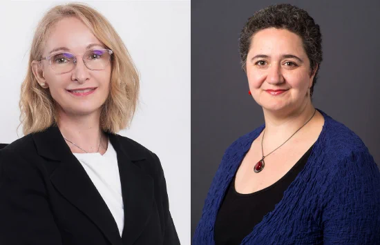 L-R: Associate Professors Sylvia Alonso (NUS) and Mireille Lahoud (Monash BDI), senior authors on the Molecular Therapy paper, Single-shot dendritic cell targeting SARS-CoV-2 vaccine candidate induces broad, durable and protective systemic and mucosal immunity in mice.