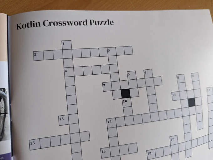 Kotlin crossword puzzle
