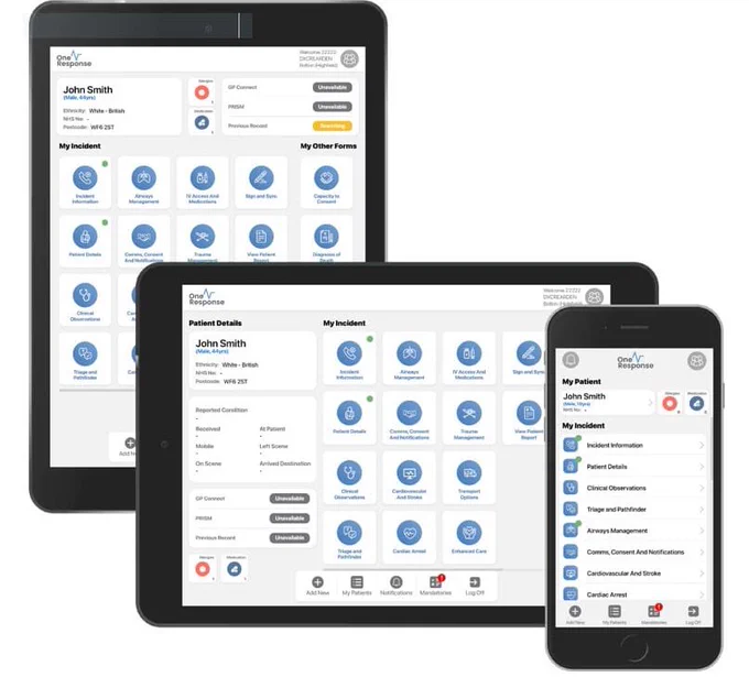 OneResponse is Dedalus' Mobile EPR designed for Ambulances in the UK