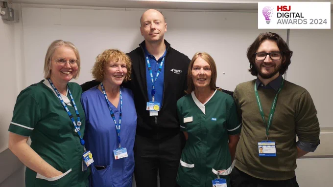 Image of one team from CHFT shortlisted for the HSJ Digital Awards 2024