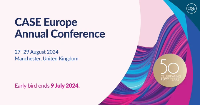 CASE branded for the 2024 CASE Europe Annual Conference. The full programme now online and early bird pricing until 9 July!