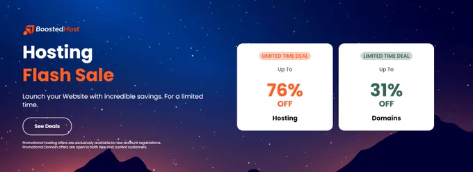 Up to 76% Off on Hosting!