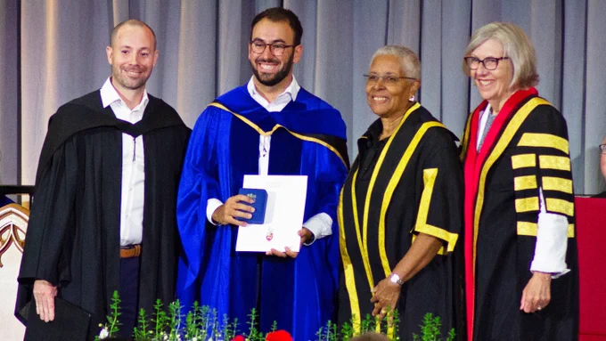 Dr. Massimo Nardone, receiving his Governor General’s Gold Medal.
