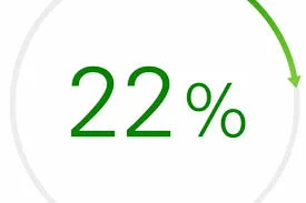 A picture that says 22%