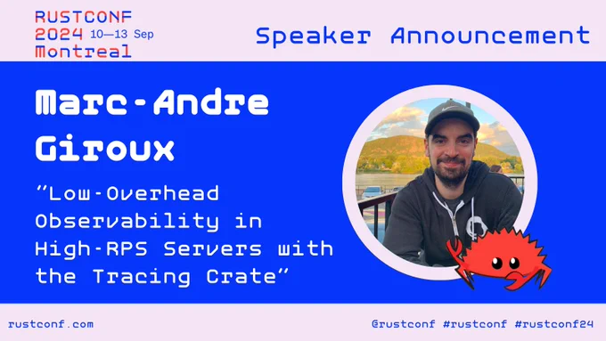 Speaker Announcement for Marc-Andre Giroux