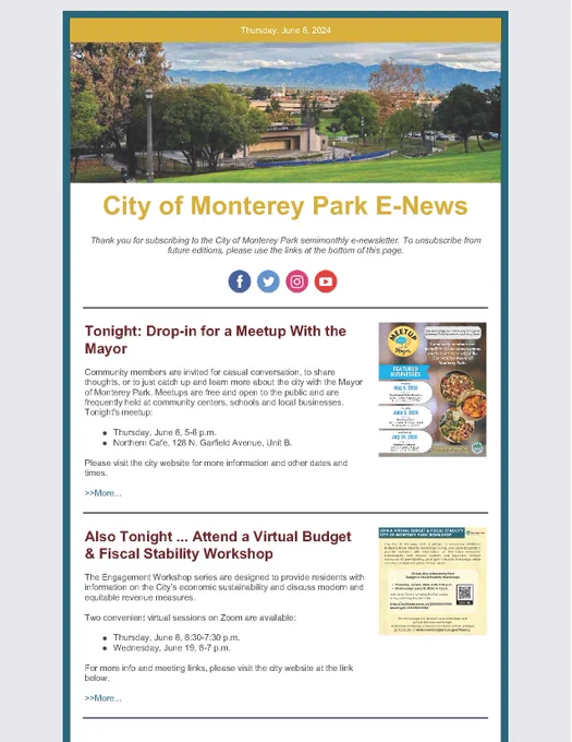 Decorative image of e-newsletter.