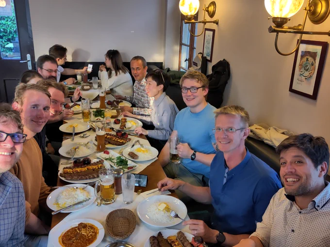 Our well-deserved dinner in the Persian restaurant: Teheran.