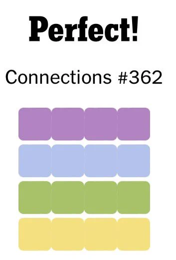 Purple, blue, green, yellow!