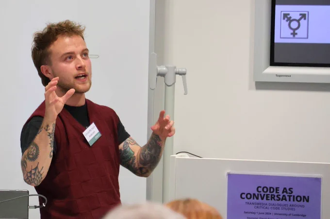 Speaker Chrisoffer Koch Andersen delivers their paper at the conference