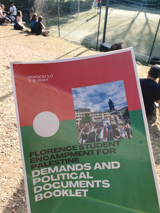Florence Student Encampment for Palestine: Demands and Political Documents Booklet
