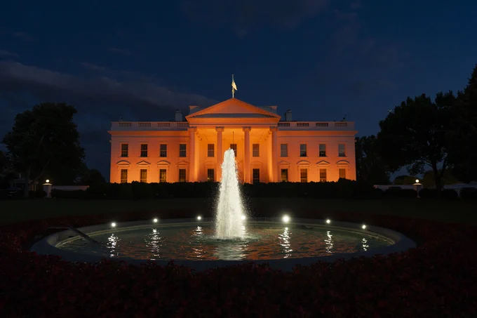 The White House illuminated orange in honor of National Gun Violence Awareness Day.
