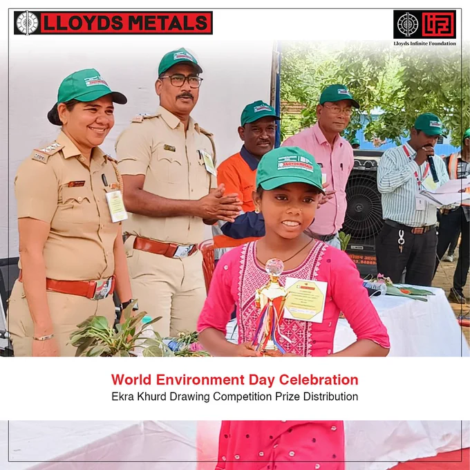 World Environment Week celebrated at Ekra Khurd, Gadchiroli with a drawing competition