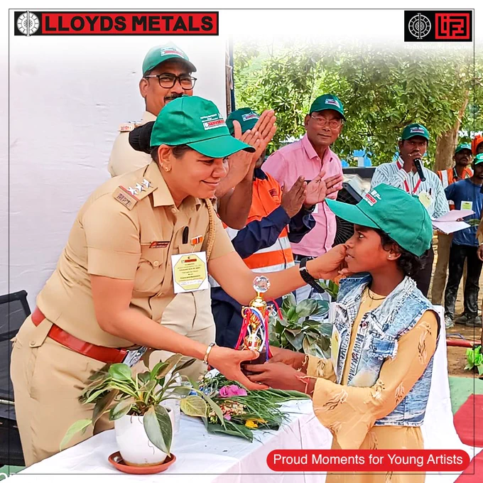 World Environment Week celebrated at Ekra Khurd, Gadchiroli with a drawing competition
