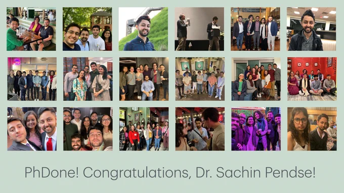 Photos from Sachin's PhD years