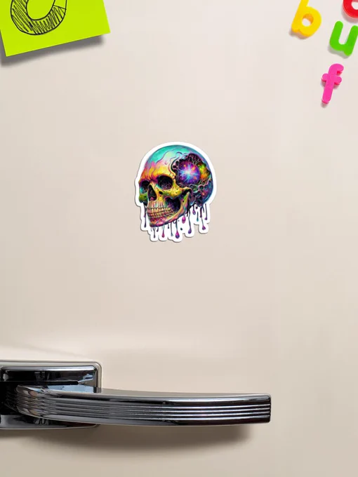 Die-cut magnets add a touch of easily switchable flair to your fridge, locker, or file cabinet
Available in three sizes
Flexible, durable 20mil / 0.5mm vinyl
Vibrant color printing
Approximately 4mm white border around design
WARNING: Choking Hazard small parts. Not for children under 3.
This product contains magnets. Swallowed magnets can stick together across intestines causing serious injuries. Seek immediate medical attention if magnets are swallowed.