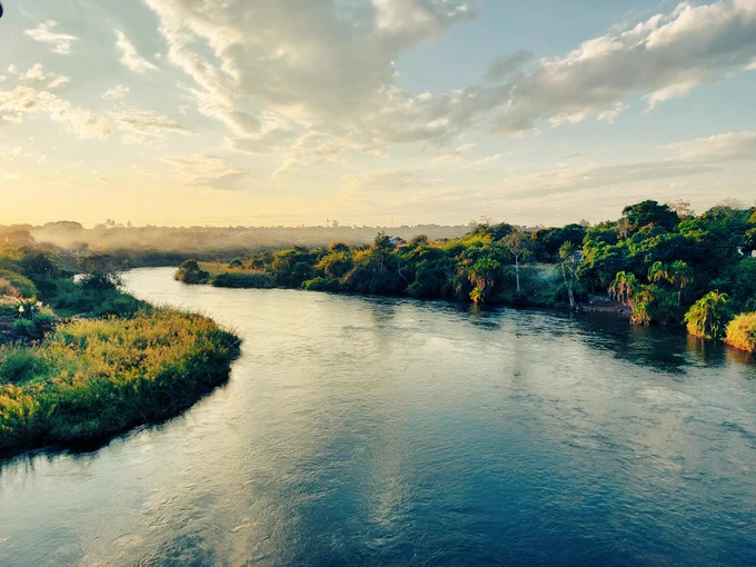 West Lunga River at dusk, Zambia
