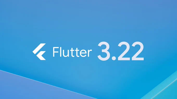 Text reads "Flutter 3.22" next to the Flutter logo.