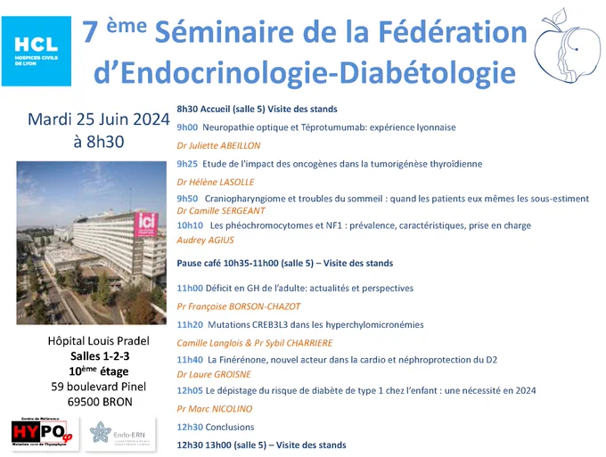7e séminaire de la fédération d'endocrinologie-diabétologie. 25 juin 2024