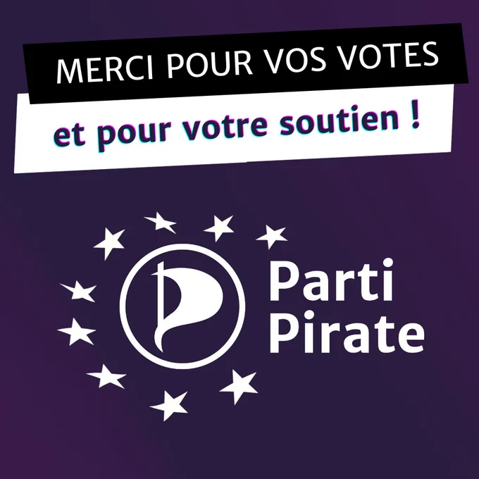 Merci pour vos votes
et pour votre soutien !

Parti Pirate