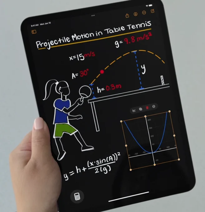 iPadOS 18 Math Notes in the Calculator app
