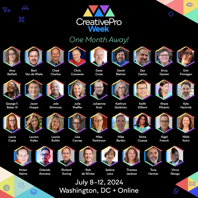 CreativePro Week 2024, July 8–12 in Washington, DC and Online