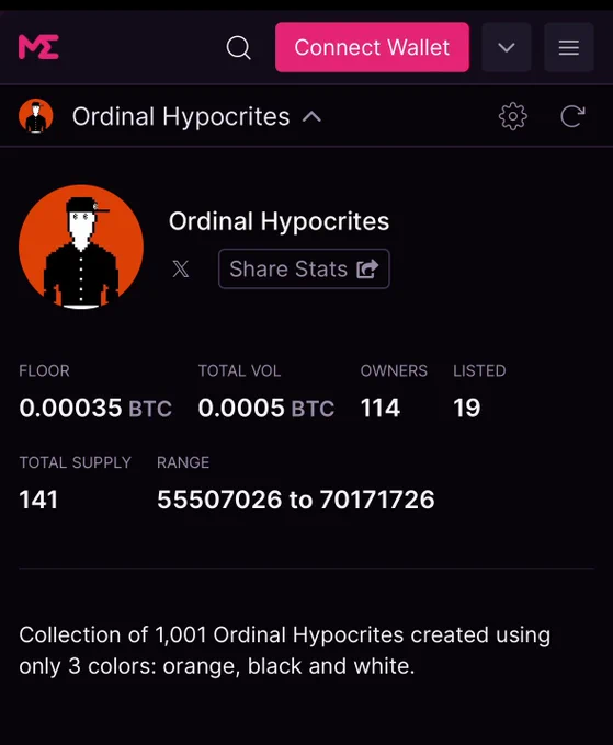 Ordinal Hypocrites on Magic Eden