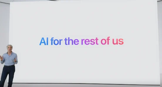 Apple's Craig Federighi promoting on-device AI solutions