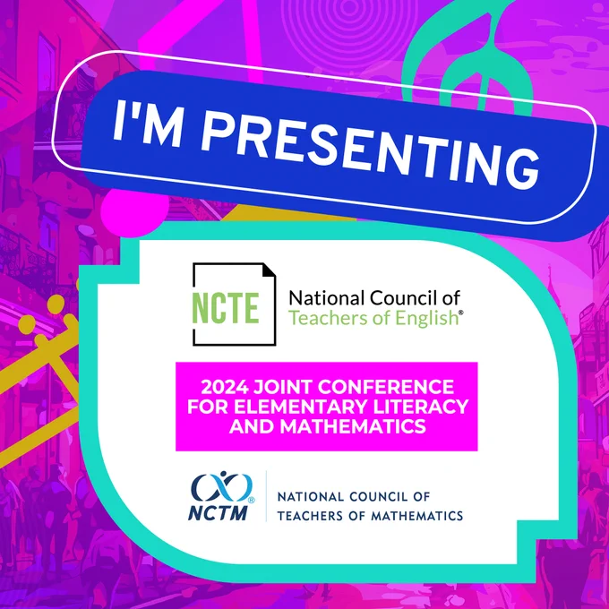 A promotion for the NCTM-NCTE joint conference in New Orleans on June 17-19th, 2024 where TJ will be presenting.
