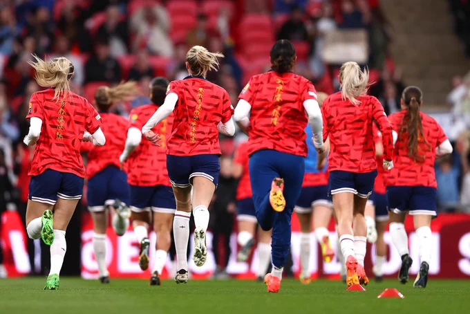 England Lionesses shirts with British Sign Language (BSL) fingerspelling