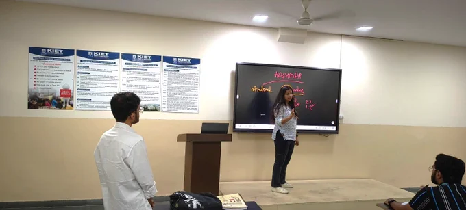 The Department of Computer Applications (MCA) Coding Club "Kodekar," under the Department Skill Development Cell, is organizing a 5-day bootcamp on LeetCode starting from June 10, 2024.

The bootcamp is being conducted in parallel across three batches. Seven first-year students—Chaitika, Upasana, Prashu, Abhishek, Vishal, Anuj, and Avi—served as resource persons, and 100 students have registered and are participating. Our faculty members, along with the head of the department, were also present to encourage the students. As the saying goes, a good start is half the battle won, so here are some glimpses from the first day.

KIET Group of Institutions, Delhi NCR
Website: www.kiet.edu | Toll-Free: 1800-1200-106
#kiet_group_of_institutions #KIETGZB #kietengineeringcollege #KIET #AKTU #AICTE  #TopEngineeringCollege #student #TopEngineeringCollegesinDelhiNCR #BestEngineeringCollegesinDelhiNCR #Kodekar #LeetCodeBootcamp #MCA #SkillDevelopment #CodingClub #StudentInitiative #TechEducation