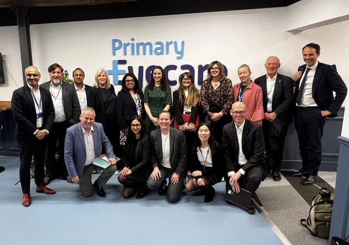 A group photograph of representatives from Greater Manchester ICB and Primary Care Provider Board and from NHSEnglands medical Directorate Led by Claire Fuller. 