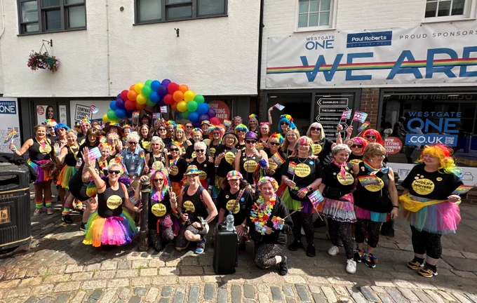 The Midlife Movers who took part in the Pride Canterbury parade