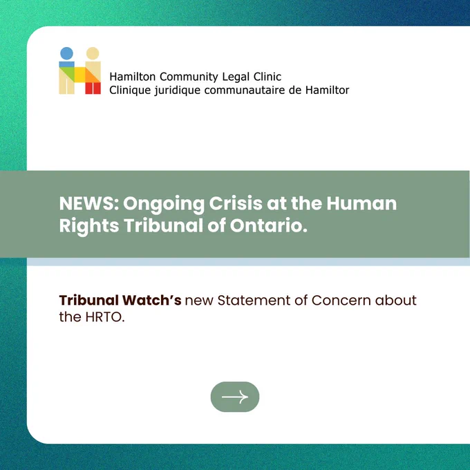 News: Ongoing Crisis at the Human Rights Tribunal of Ontario.
