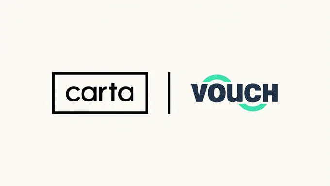 Carta logo aside Vouch insurance logo
