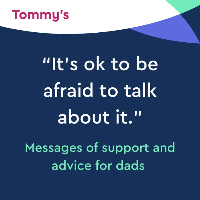 "It's ok to be afraid to talk about it." Messages of support and advice for dads