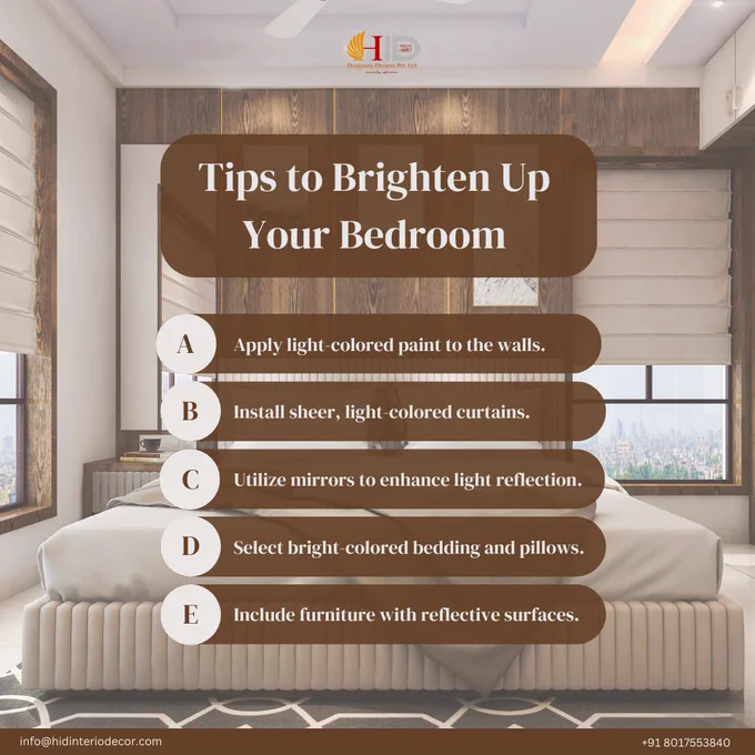 Tips to Brighten Up Bedroom - HID Designing Dreams 