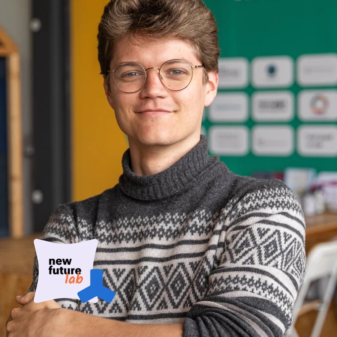 Op de foto zie je Jos Feenstra die met zijn bedrijf Geofront zich onlangs heeft aangesloten bij het Delftse New Future Lab.
