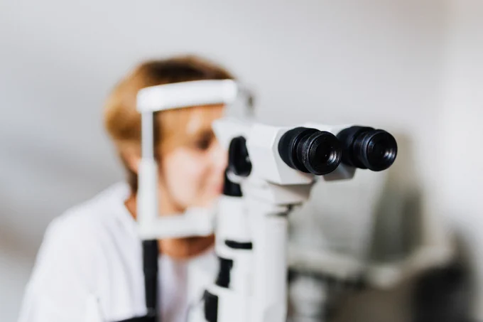 Image of a woman having an eye examination