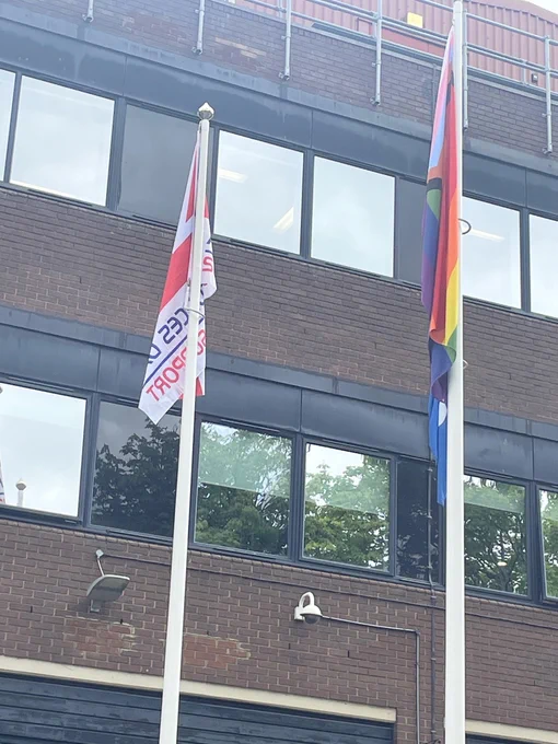 Image to mark Armed Forces Week. AF flag raising at Orpington Hospital.