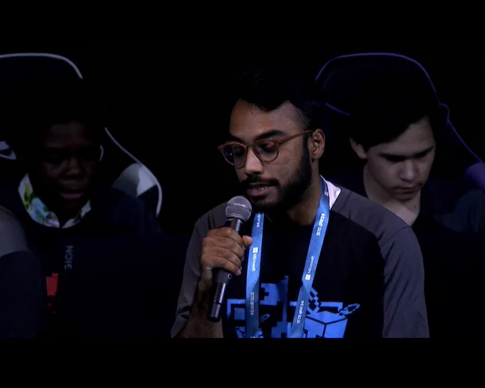 This is a photo of Mr. Mashfiq Ahmed speaking on Minecraft Education. 