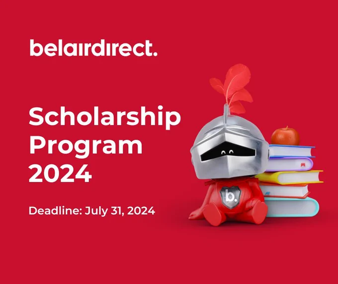 Deadline: July 31, 2024  To learn more about this exciting opportunity, visit belairdirect.com/scholarship