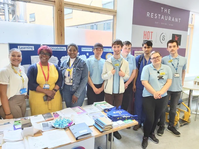 Image marking Learning Disability Awareness Week. It includes staff and DFN Project Search interns at the Princess Royal University Hospital.